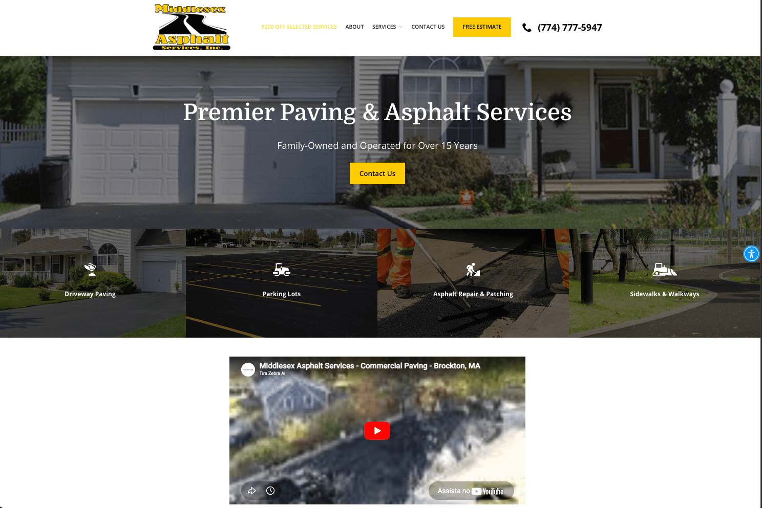 Middlesex Asphalt Services website