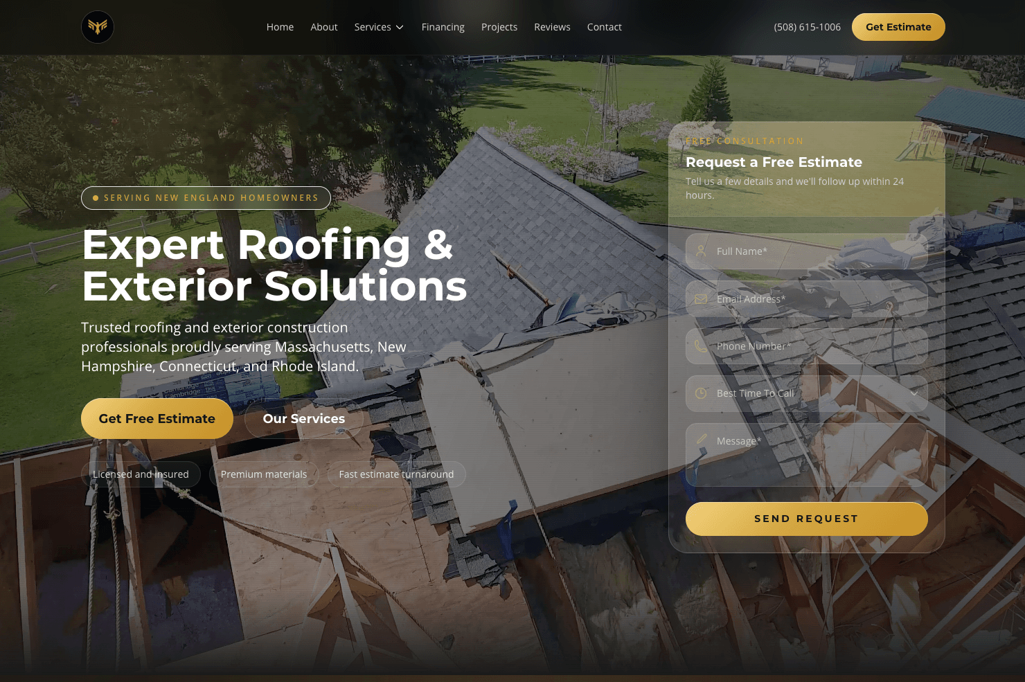 Modern Makeovers Construction website
