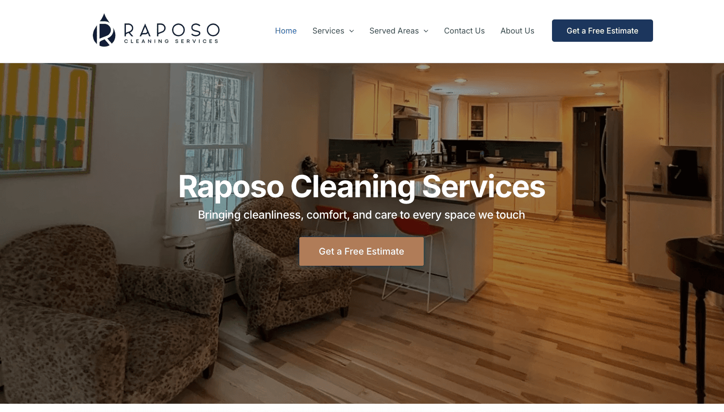 Raposo Cleanings website