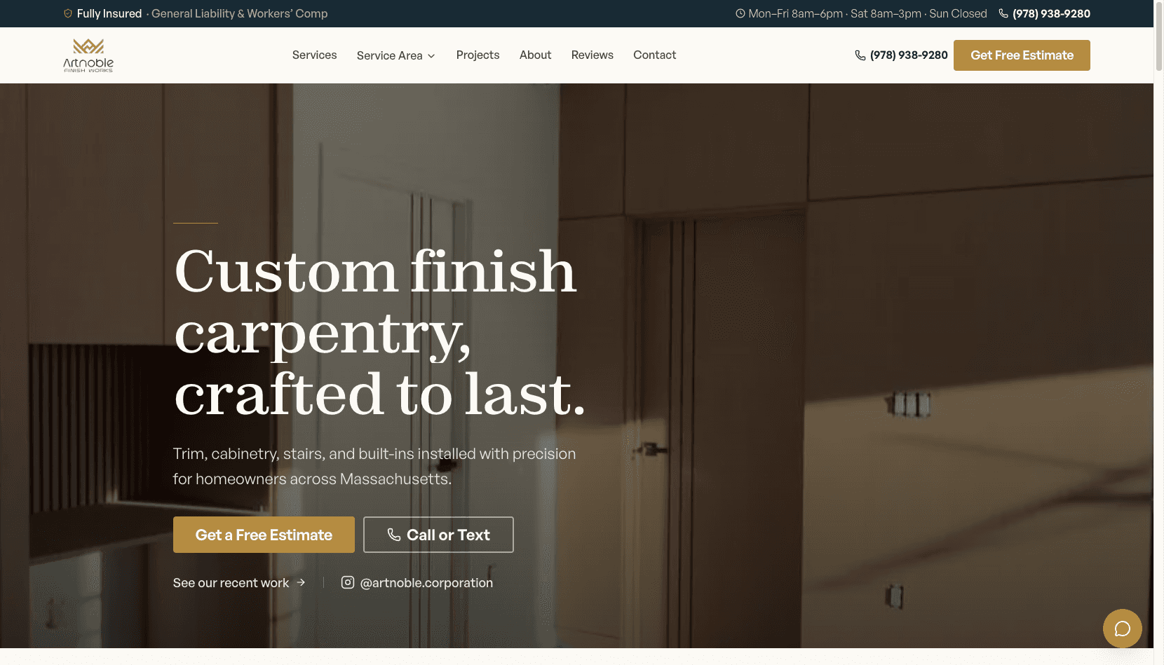 Art Noble Finish Works website