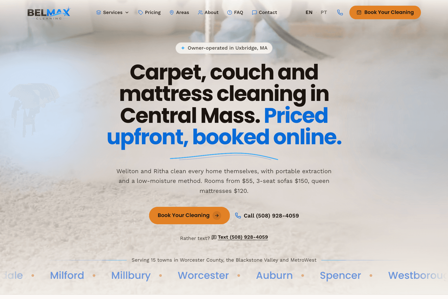 Belmax Cleaning website