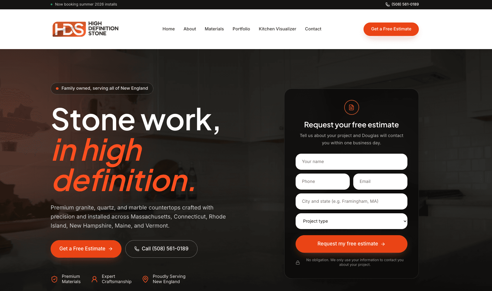 High Definition Stone website