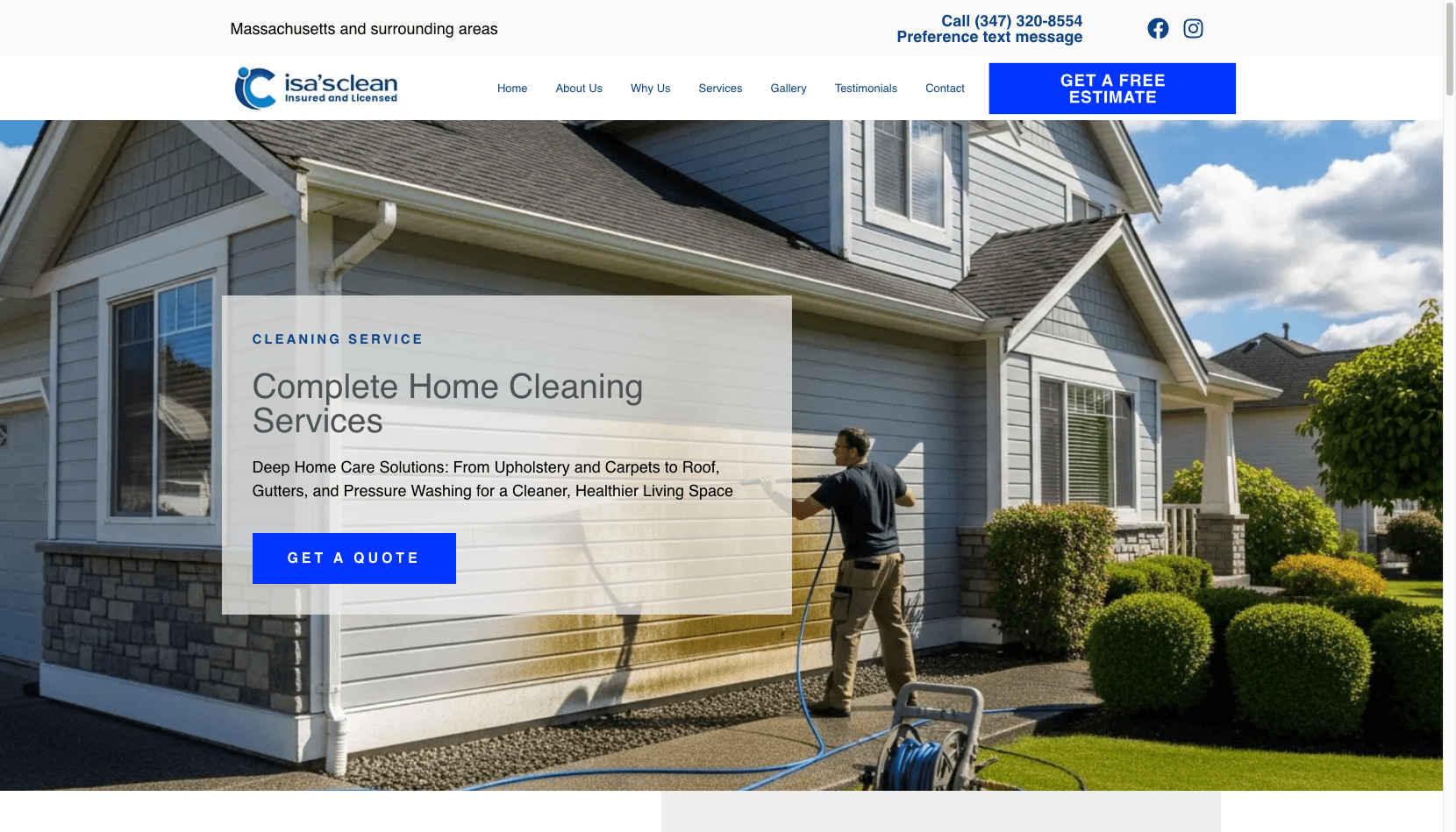 Isa's Clean website