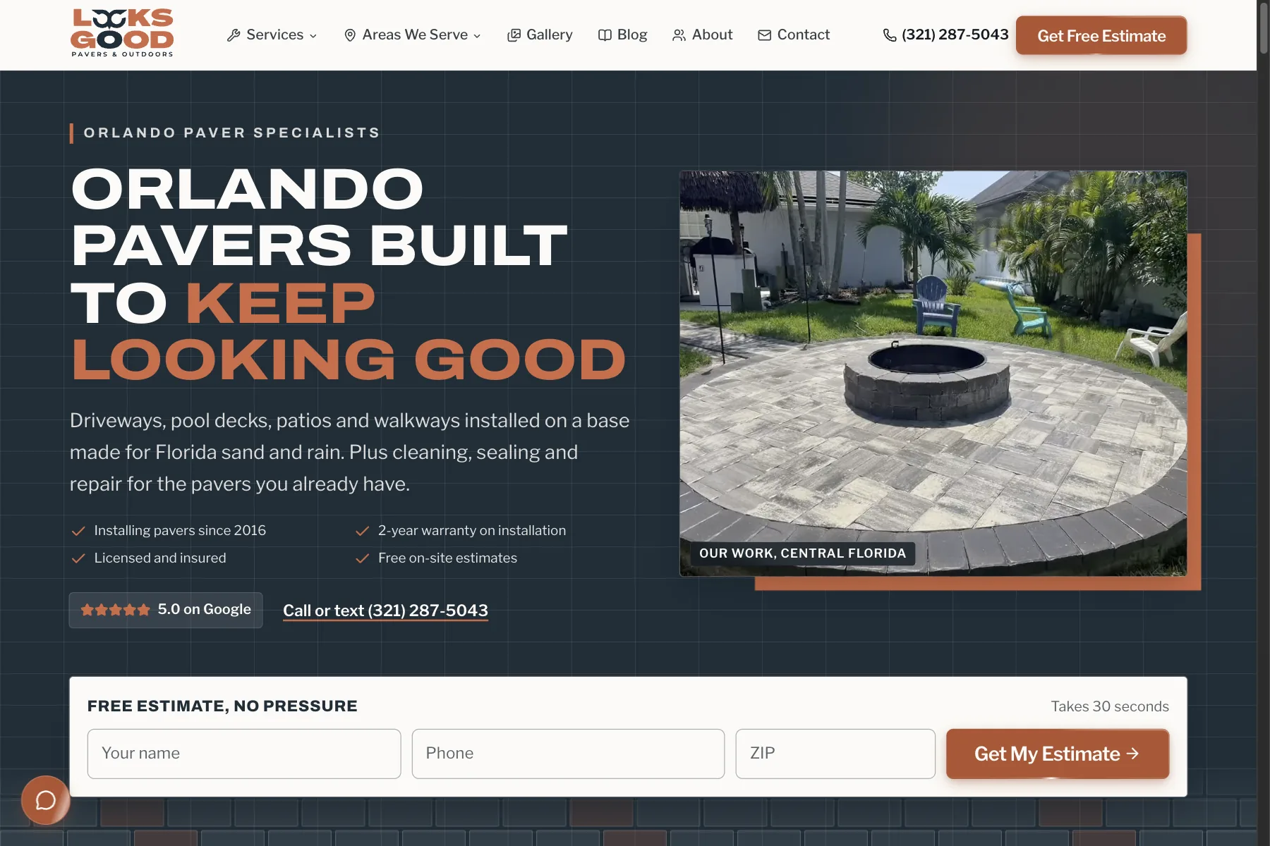Looks Good Pavers & Outdoors website