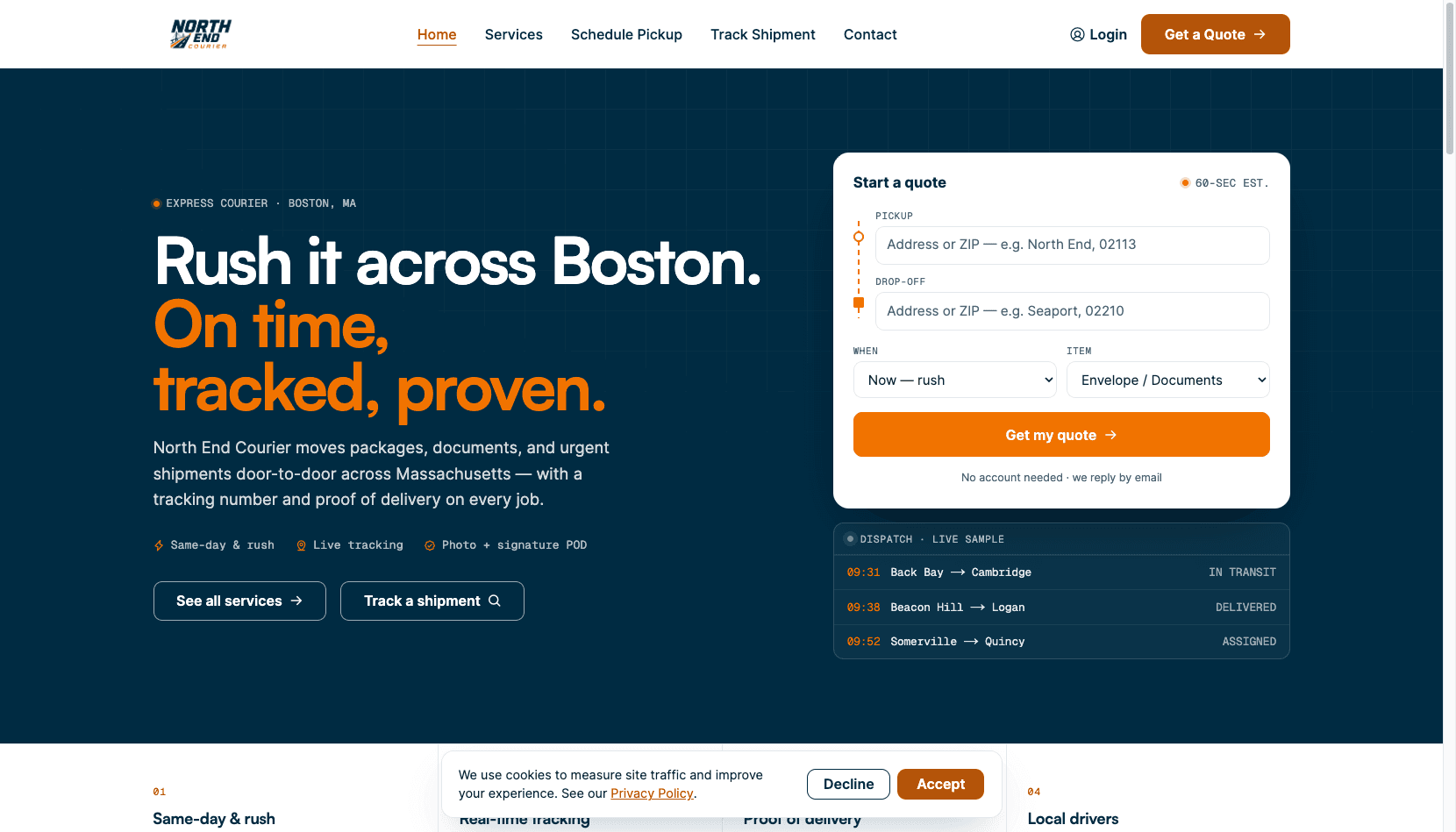 North End Courier website