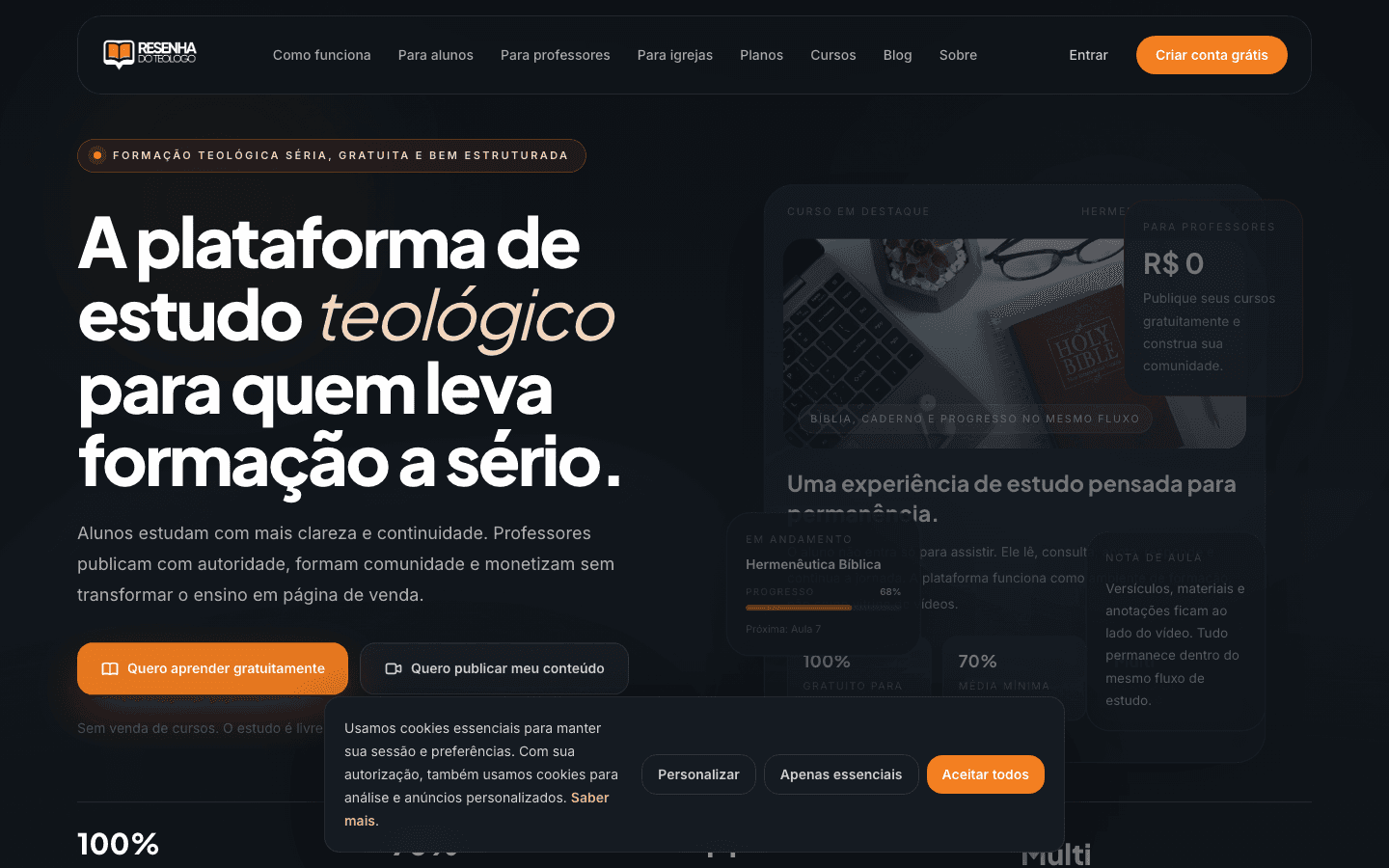 Resenha do Teólogo website